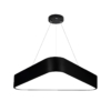 Plafoniera LED LBZ-00046 01 Plafonieră LED suspendată triunghiulară plină 48W, 60 cm, lumină alb rece 6500K, neagră