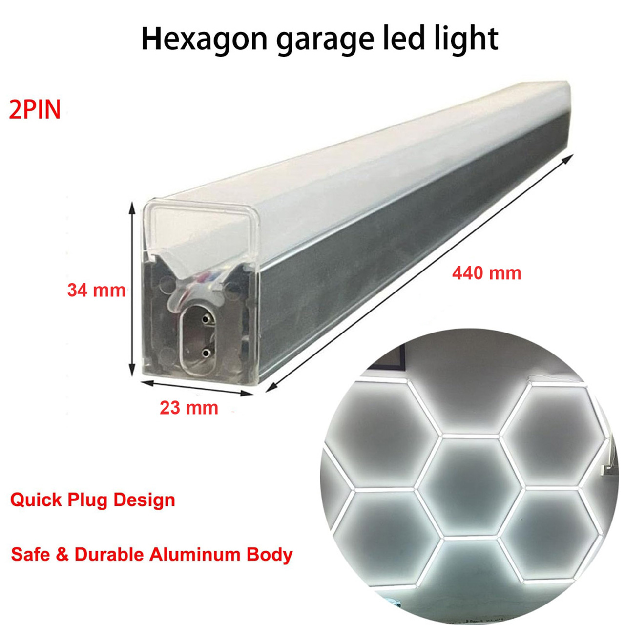 Tuburi Honeycomb LED LBZ-00241 03 Tub LED Honeycomb 17W, 1175 mm, 1360 lm, carcasă aluminiu, conectare 2 pini, alimentare 220V, pentru sisteme hexagonale Honeycomb LED